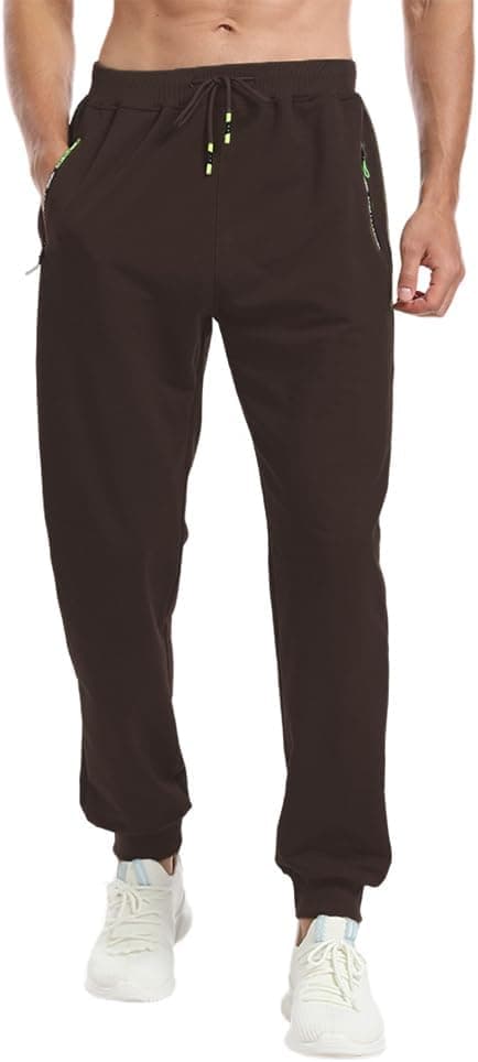 Detalle 2 de ZOXOZ Pantalon de jogging homme hiver imperméable doublé polaire avec cordon et poches zippées