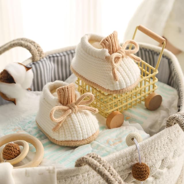 Detalle de Loyfoky baby booties newborn soft first walker shoes (sock-style) for boys & girls
