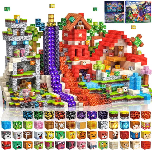 Detalle de Magnetische Bausteine 220 PCS (2 cm) – Montessori Magnetbauwelt für Kinder ab 3 Jahren