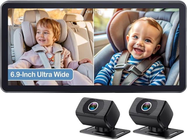 Detalle de Tomoia 6.9-inch baby car camera 1080p rear-facing
