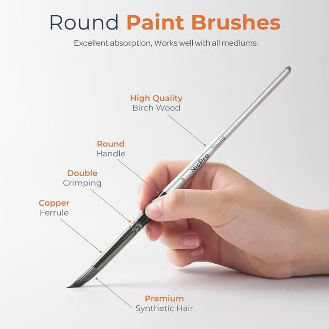 Thumbnail 3 de Nicpro Aquarellpinsel Set 10 🎨