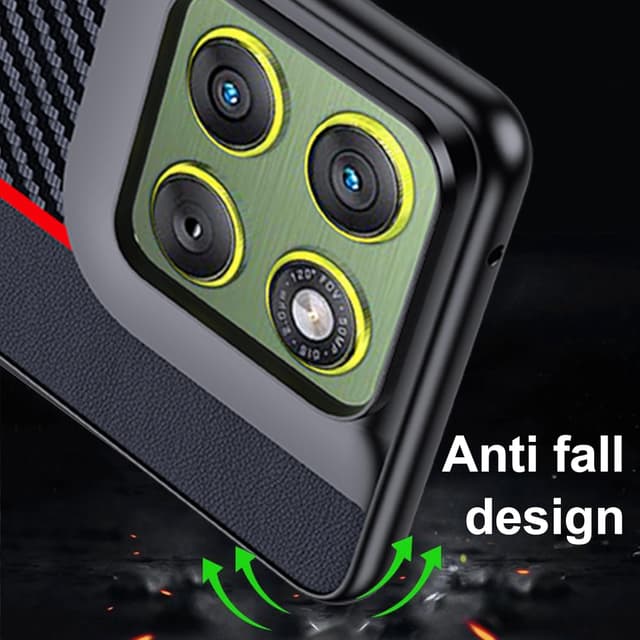 Detalle de FDHYFGDY Hülle für Motorola Edge 70 – Kohlefaser-Case wasserdicht & stoßfest (rot/schwarz)