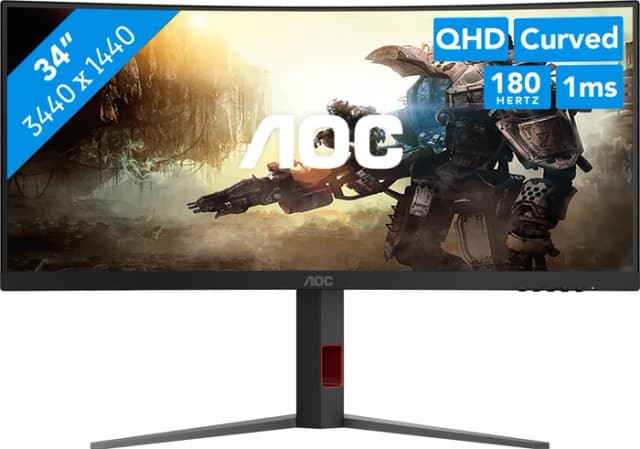 Detalle 2 de AOC CU34G4 34" Ultrawide Curved Gaming-Monitor (Quad-HD, 180 Hz, 1 ms, HDR10)