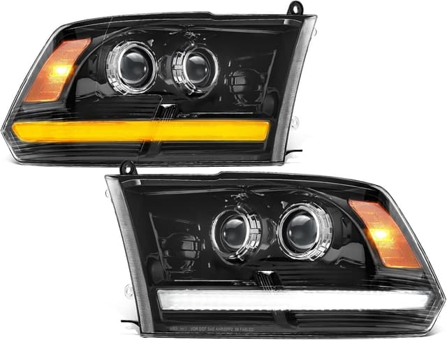 Detalle de Partsam Full LED Headlights Assembly (DOT Approved) for 2009-2018 Ram 1500/2500/3500, Dual Projector LED Pair