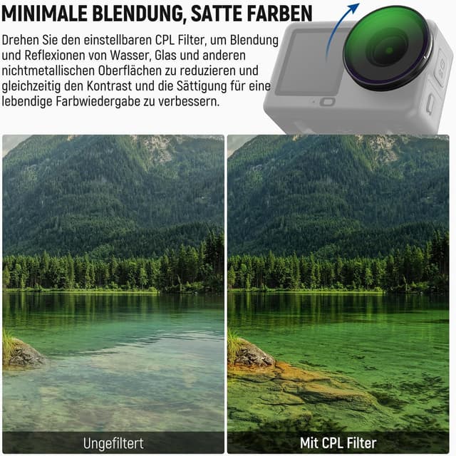 Detalle de NEEWER FL-B100 Filter Set ND8/16/32 für Osmo Action 6