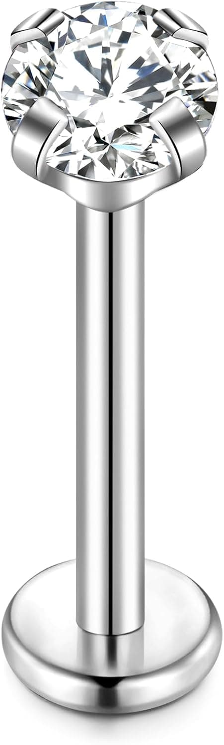 Thumbnail 3 de CIZME 16G Sterling Lip Bar Stud