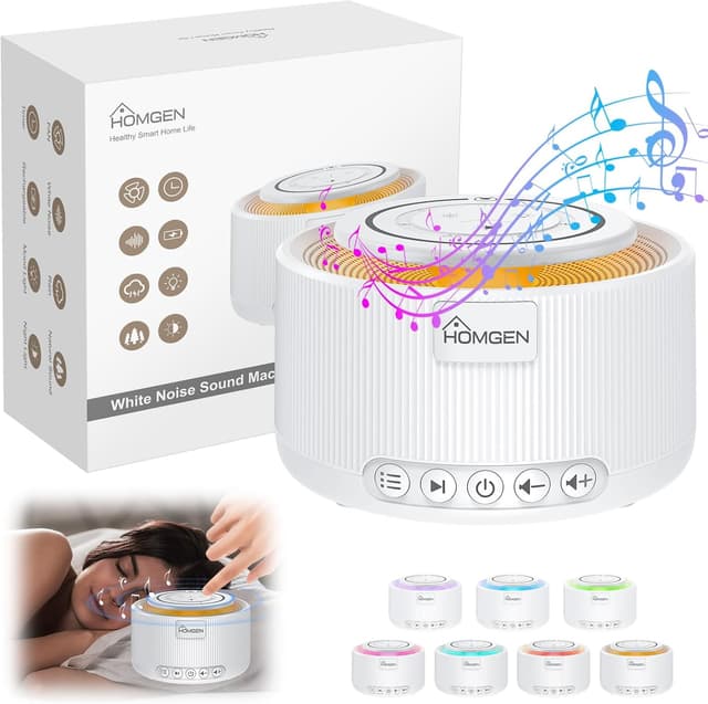 Imagen de HOMGEN Machine à bruit blanc 30 sons, 30 niveaux de volume en OfertitasTOP