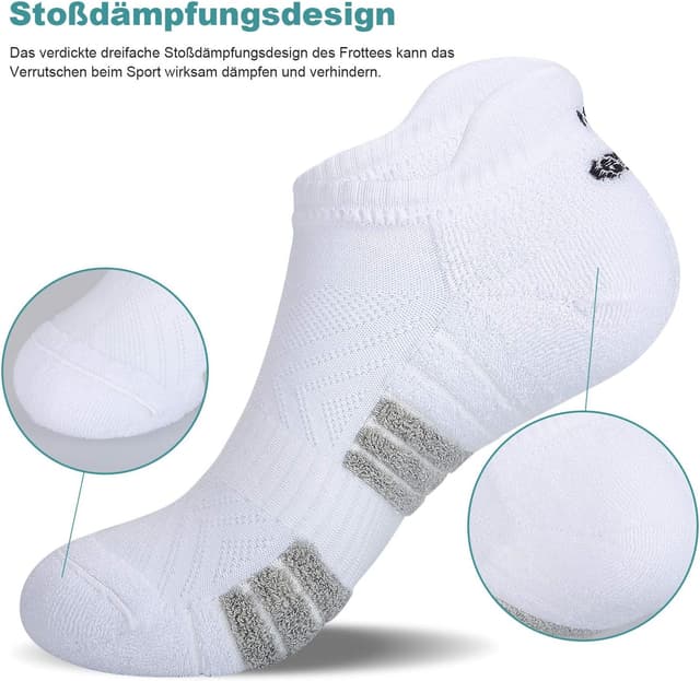 Thumbnail 5 de anqier Sneaker Socken 6 Paar Kurz Gepolstert