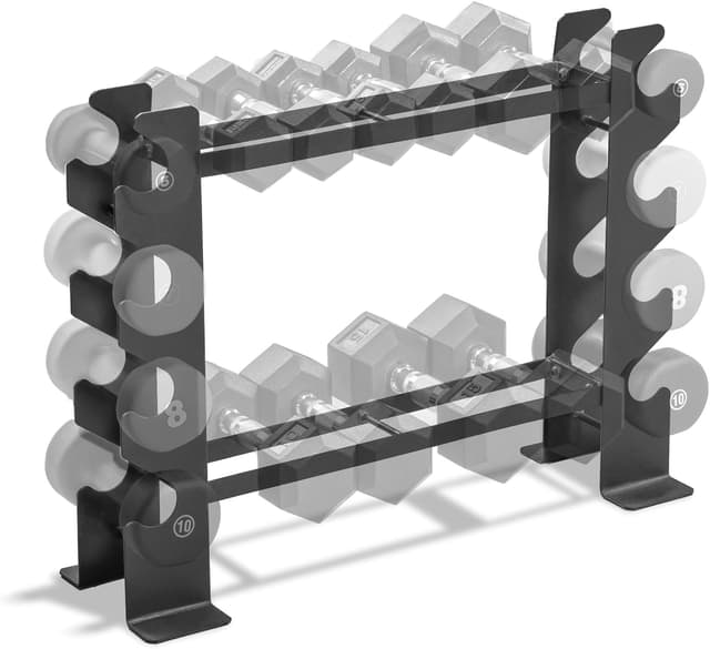 Thumbnail 6 de Marcy DBR-86 Heavy-Duty Weight Storage Organizer Rack for Dumbbells, Kettlebells & Plates