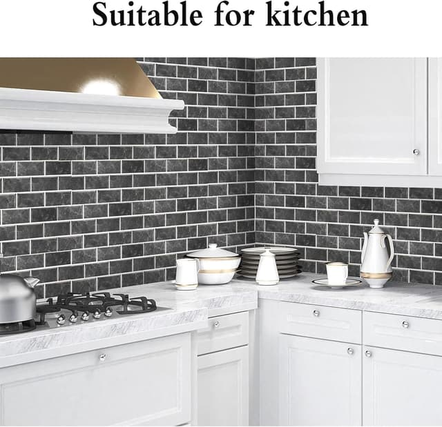 Thumbnail 3 de Pegatinas de Baldosas Gris para Cocina y Baño 🏠 24 pz