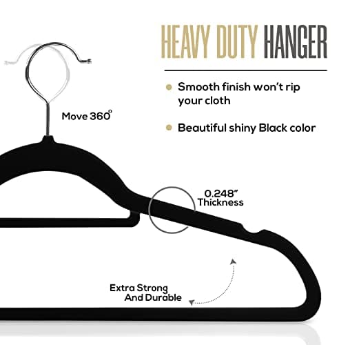 Detalle 2 de Utopia Home Perchas de Terciopelo 50 unidades