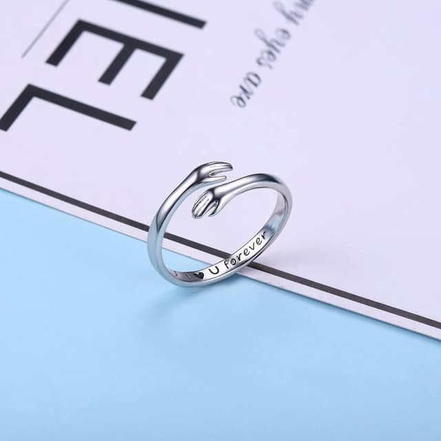 Thumbnail 5 de Yesteel S925 Hug Ring Adjustable Size 7 📷