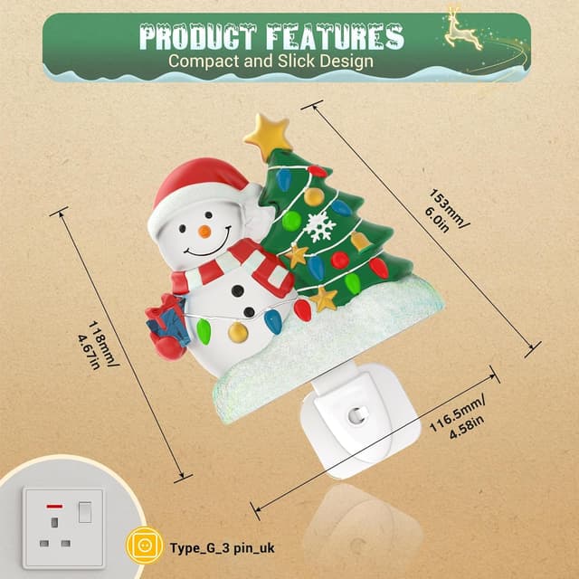 Thumbnail 6 de JandCase Night Light Plug in Wall 5000K