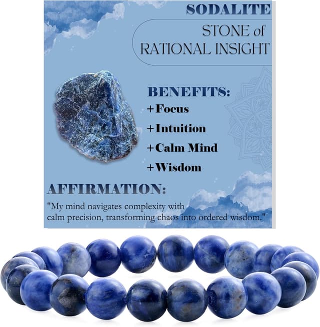 Detalle de Bivei Kristall Armband 8mm Perlen Natürlicher Stein