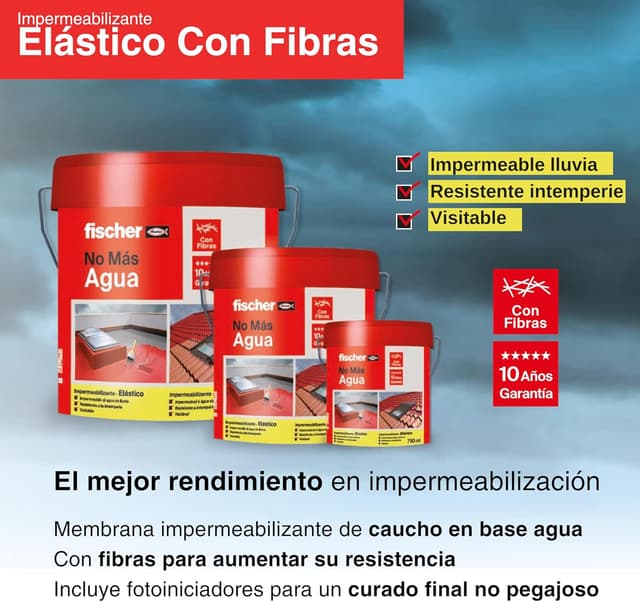 Thumbnail 2 de fischer - Pintura Impermeabilizante Resistente al Agua y Exteriores 🏠