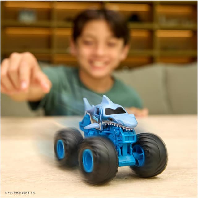 Thumbnail 2 de Monster Jam Smash & Bash Megalodon 1:64 – Monster truck riparabile per bambini dai 3 anni