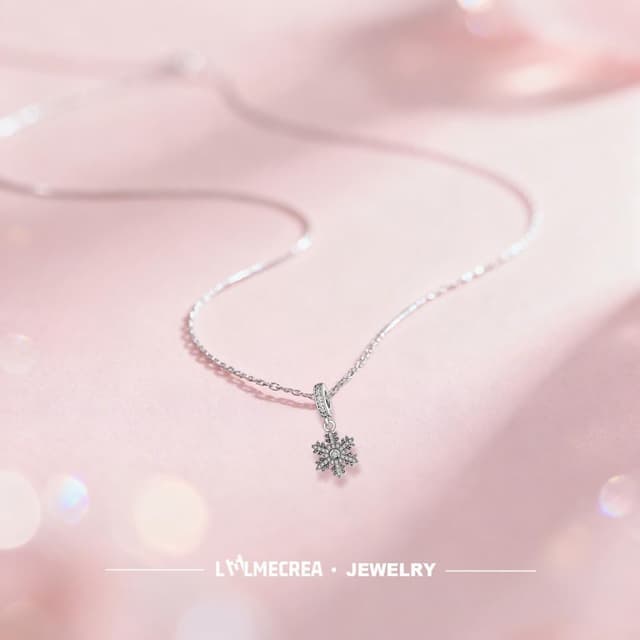 Detalle 1 de LMLMECREA Schneeflocke Charm 925 Silber