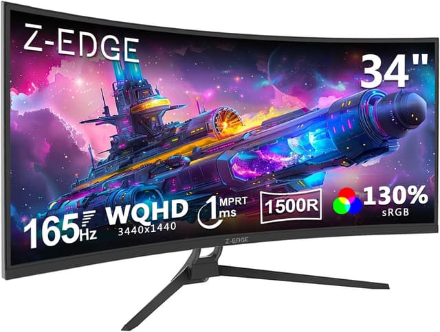 Detalle de Z-Edge UG34 34" Curved Gaming Monitor 165Hz