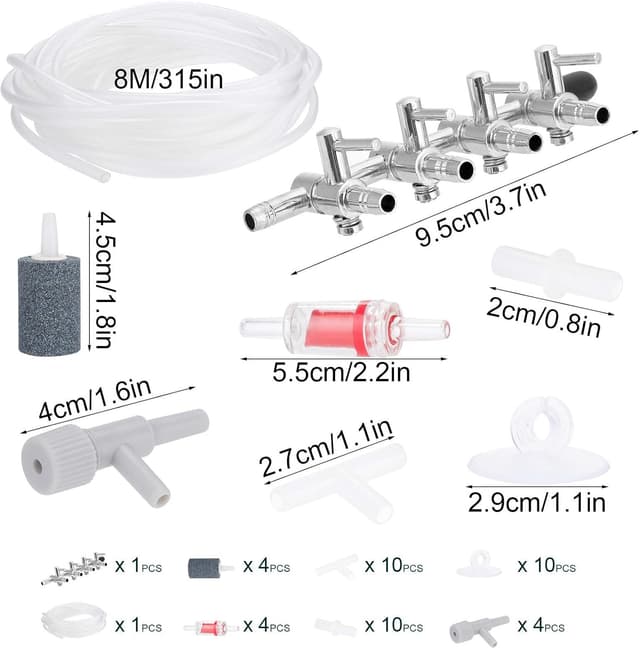 Detalle 2 de Air Luftpumpe Zubehör 8 m Schlauch für Aquarium