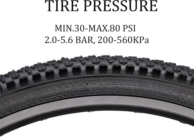 Detalle 2 de Hycline 2-Pack Mountain Bike Tires Set (26x1.95) with Inner Tubes & Tire Levers