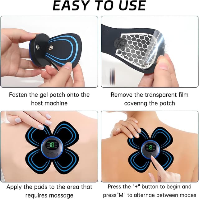 Detalle de Électrostimulateur musculaire professionnel TENS/EMS avec fonction massage (roulements d’électrodes)