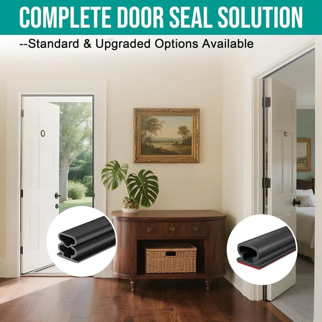 Thumbnail 5 de Jobon Draft Excluder for Doors: Thickened Weather Stripping (6M) 🚪
