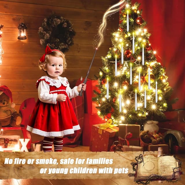 Thumbnail 3 de ALEIFLE 20 Pack Floating Candles with Wand