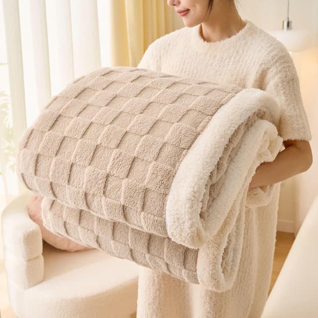 Detalle de Gracelife Sherpa Throw Blanket 150x200cm