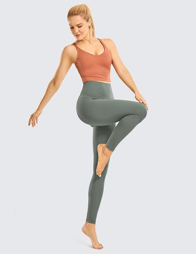 Detalle de CRZ YOGA Leggings sportivi da donna a vita alta Brushed Naked Feeling (opachi) per fitness e yoga