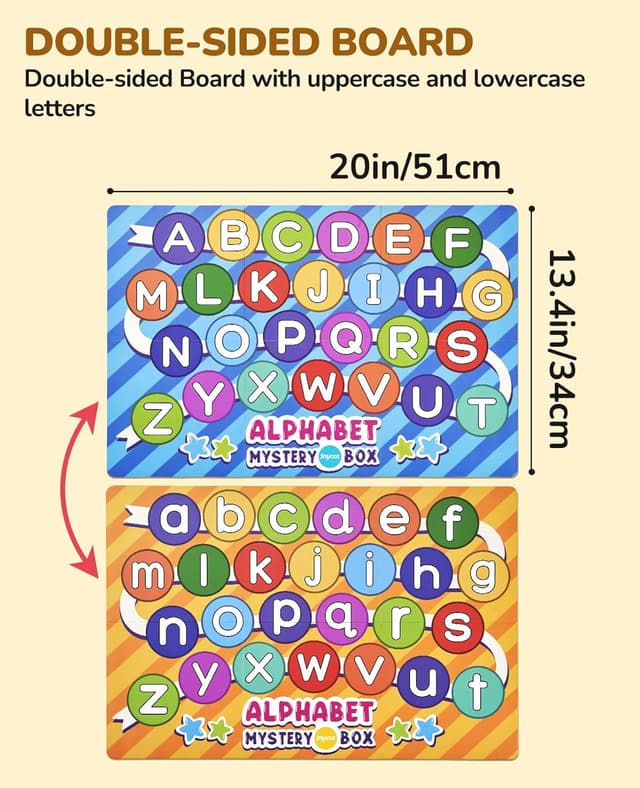 Detalle de JoyCat Mystery Alphabet Box for Kids (26 Letter Sorting Game) for Letter Sounds & Fine Motor Skills