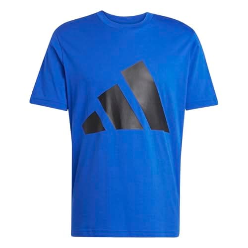 Detalle de adidas Essentials Big Logo Single Jersey tee L — camiseta azul royal/negra