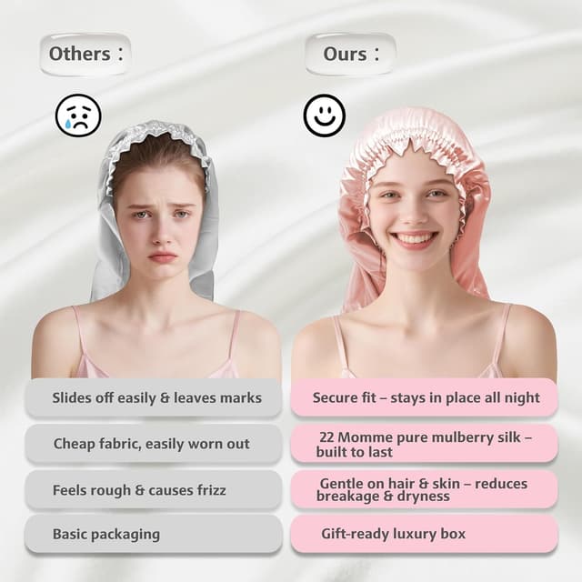 Thumbnail 4 de townssilk Seidenhaube Schlafen 22 Momme RoseGold 80cm