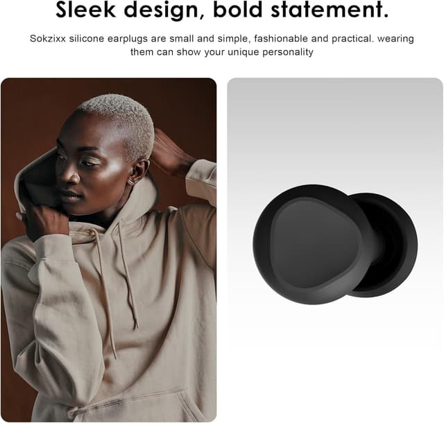 Detalle de Sokzixx Ohrstöpsel zum Schlafen mit 35 dB Schalldämmung (SkinFit™-Technologie), 4 Größen