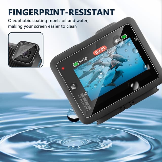 Detalle 1 de Funrae GoPro Hero Schutzfolie 9H, 3+3