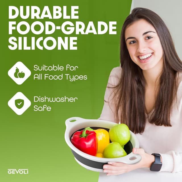 Thumbnail 5 de Gevoli Collapsible Colanders 3-Pack 🍽