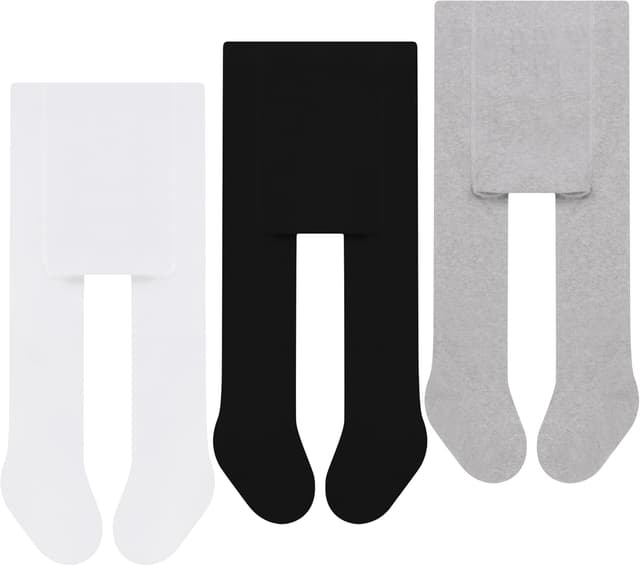 Detalle de L&K-II Lot de 3 collants bébé tricotés multicolores 2766