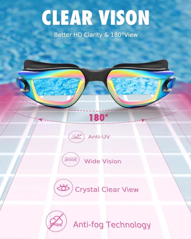 Thumbnail 4 de Aegend Kids Swim Goggles 3-14 Anti-Fog UV
