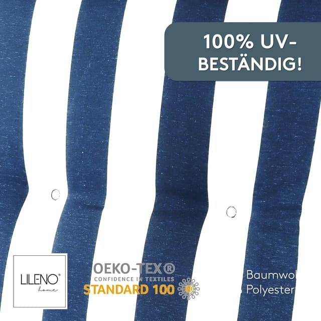 Thumbnail 4 de LILENO HOME Cojín para Tumbonas de Jardín 💺 Azul 188x60x5cm