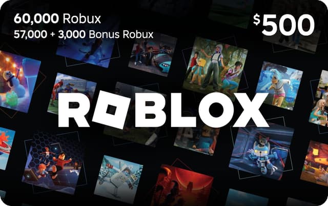 Detalle de Roblox 57,000 Robux Digital Gift Code (Worldwide Redemption) — Redeem at Roblox.com/redeem
