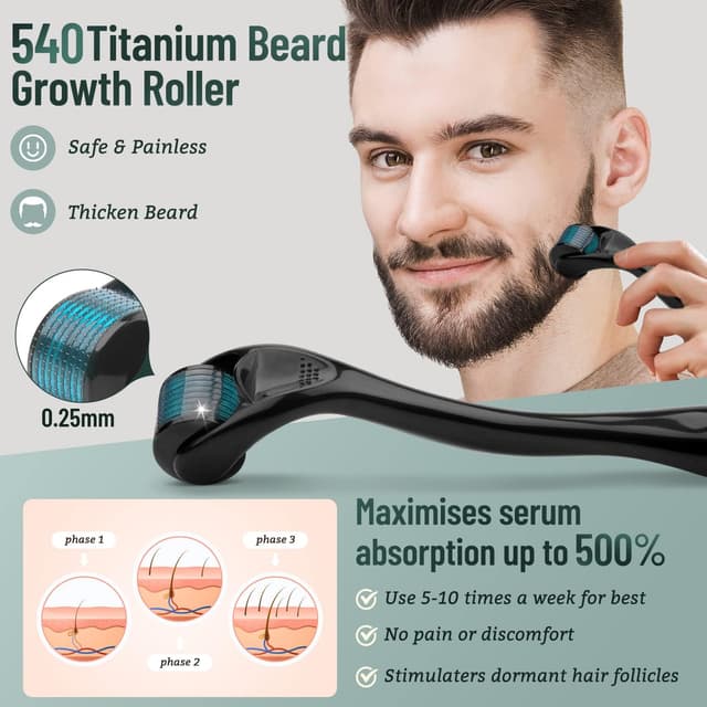 Detalle de KHOLEZ Beard Growth Kit with 30 ml serum