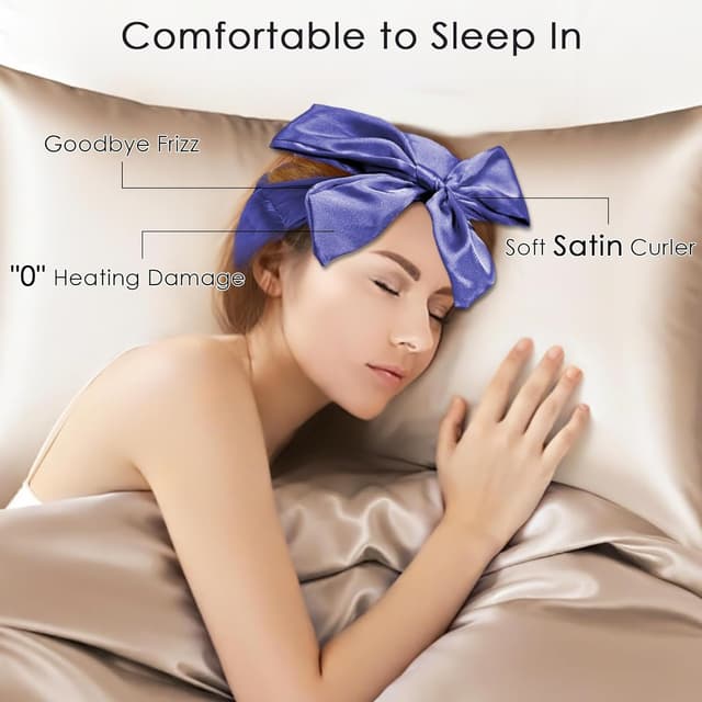 Detalle de weiwei Satin Heatless Overnight Curls: Lockenwickler-Set ohne Hitze (für lange Haare, 9-teilig)