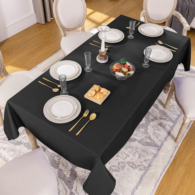 Detalle 2 de Softalker Rectangle Tablecloth (60 x 84 inch) — Waterproof, Stain Resistant, Wrinkle-Free Polyester for Dining & Outdoor