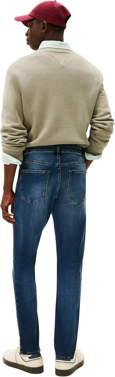 Detalle de Tommy Jeans Men’s Austin Slim Tapered Fit Jeans (5-pocket, regenerative cotton blend)