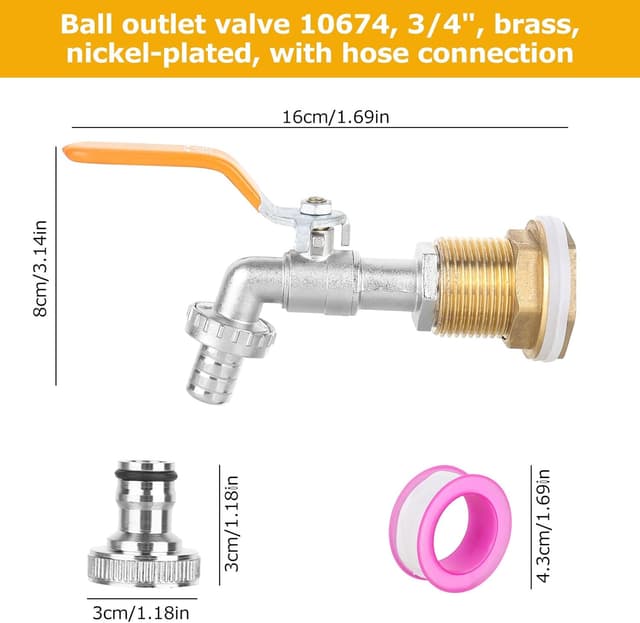 Thumbnail 4 de CTDMJ 3/4 Inch Brass Outdoor Tap Kit
