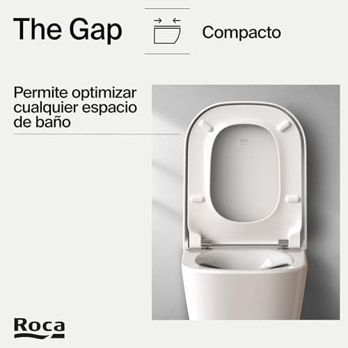 Thumbnail 7 de Roca The Gap A80173200B — Tapa y asiento Supralit blanco 🚽
