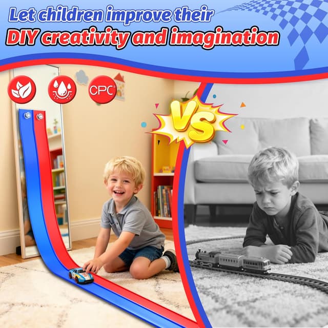 Thumbnail 4 de 15 Ft Flexible Race Car Track for Kids