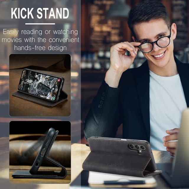 Thumbnail 6 de Monweicz Galaxy A56 Hülle Premium Leder