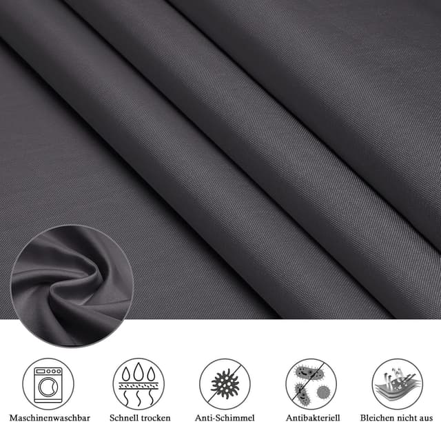 Thumbnail 4 de EurCross Duschvorhang 180 x 200 Dunkelgrau