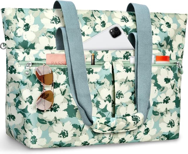 Detalle de ENONEO Strandtasche Damen XXL mit Reißverschluss und Nassfach (52 x 20 x 40 cm)