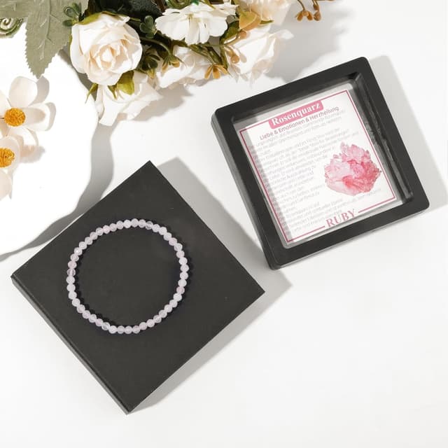 Detalle de Ruby Bracciale pietre naturali 4 mm